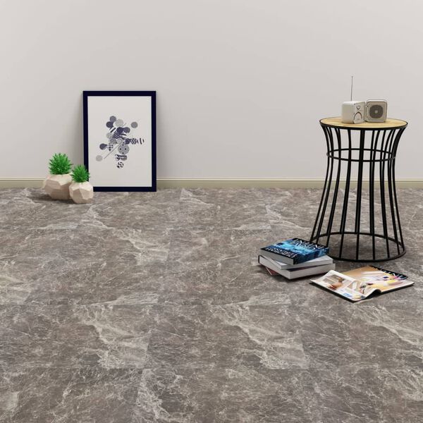 vidaXL Self-adhesive PVC Flooring Planks 5.11 m&sup2; Black Marble