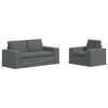 vidaXL Sofa Set 2 pcs Dark Grey Fabric
