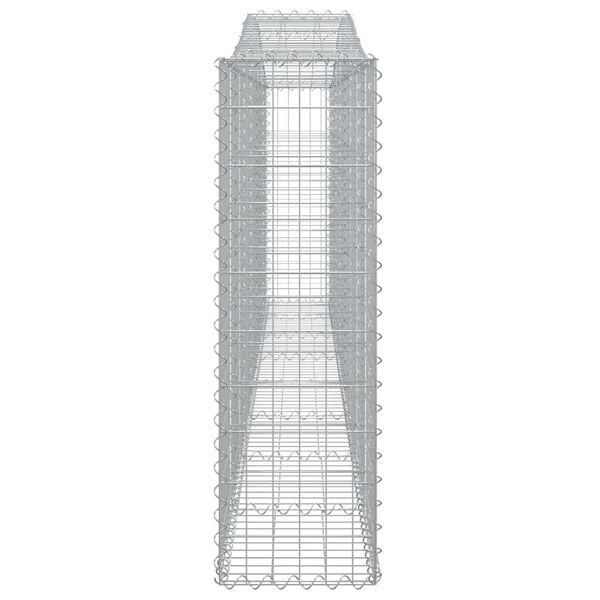 vidaXL Arched Gabion Basket 400x30x100/120 cm Galvanised Iron