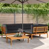 vidaXL 4 Piece Garden Pallet Sofa Set with Cushions Solid Wood Acacia
