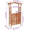 vidaXL Pergola with Gate 116x40x204 cm Solid Firwood