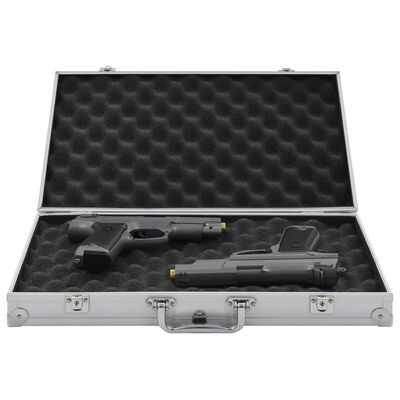 vidaXL Gun Case Aluminium ABS Silver