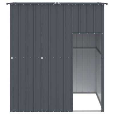 vidaXL Dog House with Roof Anthracite 165x153x181 cm Galvanised Steel