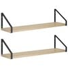 vidaXL Wall Shelves 2 pcs Sonoma Oak 60 x 16 x 15.5 cm