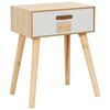 vidaXL Bedside Table | Pine | MDF | 44x30x58.5cm | Bedside Table | Rectangular