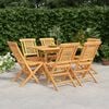 vidaXL 7 Piece Garden Dining Set Solid Wood Teak