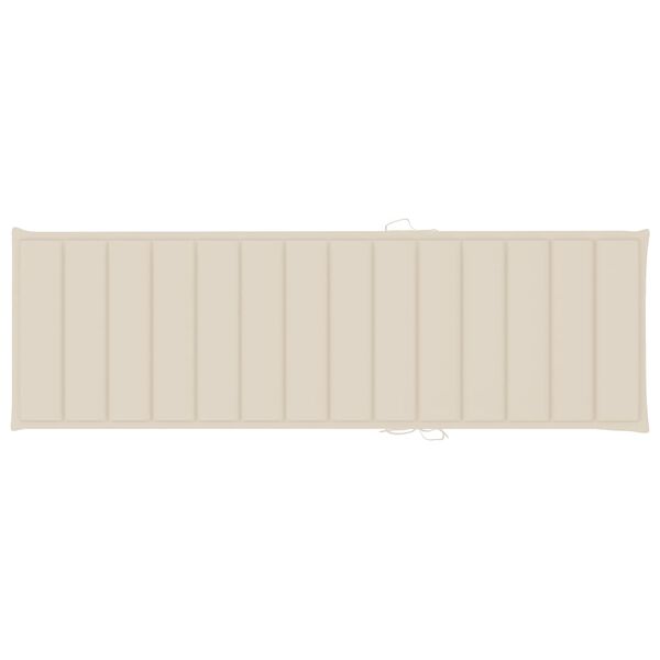 vidaXL Garden Sun Lounger with Cushion Solid Acacia Wood