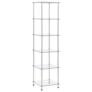 vidaXL 6-Tier Shelf Transparent 40x40x160 cm Tempered Glass