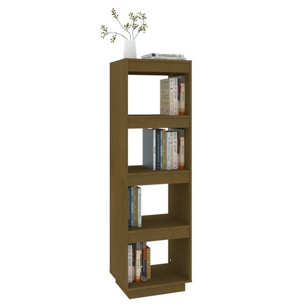vidaXL Book Cabinet/Room Divider Honey Brown 40x35x135 cm Solid Pinewood