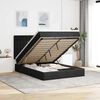 vidaXL Ottoman Bed with Mattresses & LEDs Black Double Velvet