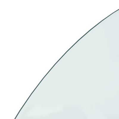 vidaXL Fireplace Glass Plate Half Round 1200x500 mm