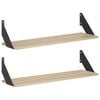 vidaXL Wall Shelves 2 pcs Sonoma Oak 70 x 20 x 17 cm