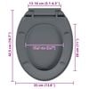 vidaXL Soft-Close Toilet Seat Grey Oval