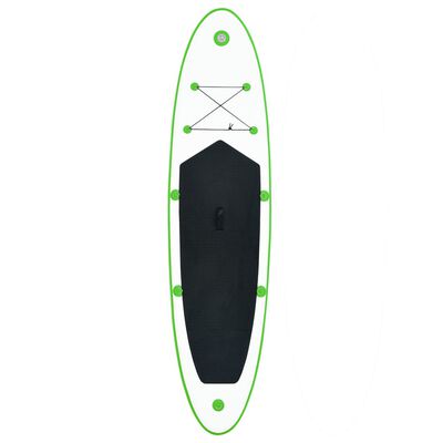 vidaXL Inflatable Stand Up Paddle Board Set Green and White