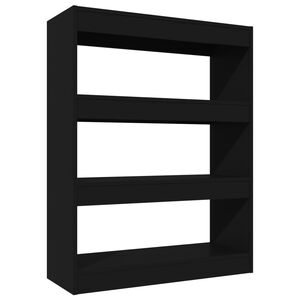 vidaXL Book Cabinet | Black | Engineered wood | Medium | Book Cabinet