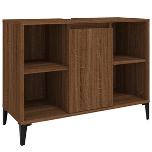 vidaXL Sink Cabinet | Brown Oak | Engineered wood | Medium