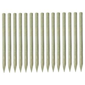 vidaXL Pointed Fence Posts 15 pcs Impregnated Pinewood 4x150 cm
