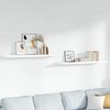 vidaXL Floating Wall Shelves 2 pcs High Gloss White 120x23.5x3.8 cm MDF