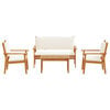 vidaXL Garden Sofa Set 4 pcs Brown 75 x 45 x 38cm Solid Acacia wood