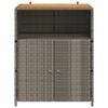 vidaXL Cabinet Grey 70 x 50 x 87 cm Polyester and Roly Ratten