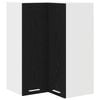 vidaXL Hanging Cabinet Black Oak and White 57 x 57 x 80 cm