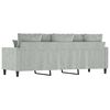 vidaXL 3-Seater Sofa Light Grey 180 cm Velvet