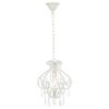 vidaXL Ceiling Lamp with Beads White Round E14