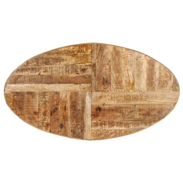 vidaXL Dining Table 160x90x75 cm Rough Mango Wood