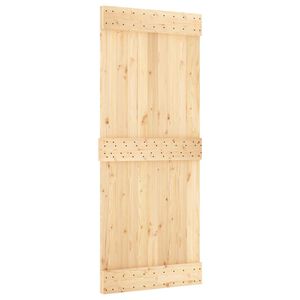 vidaXL Sliding Door NARVIK Natural and Black 85 x 210 cm (152.5 cm)