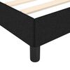 vidaXL Bed Frame without Mattress Black 152x203 cm Queen Fabric