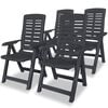 vidaXL 5 Piece Outdoor Dining Set Plastic Anthracite