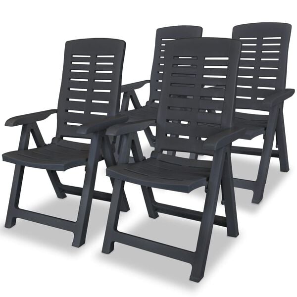 vidaXL 5 Piece Outdoor Dining Set Plastic Anthracite