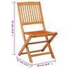 vidaXL Folding Garden Chairs 4 pcs Solid Eucalyptus Wood