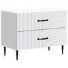 vidaXL Bedside Cabinet White 62 x 34.5 x 47.5 cm Engineered Wood