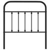 vidaXL Metal Replace Headboard Black 90 cm