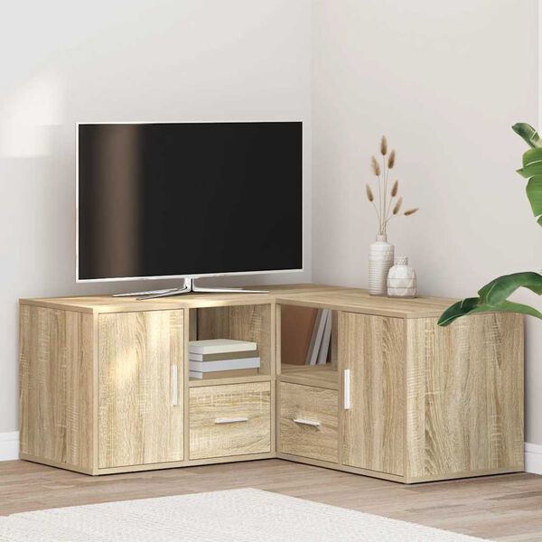 vidaXL Corner Cabinet Sonoma Oak 160x40x45 cm Engineered Wood