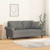 vidaXL 2-Seater Sofa with Pillows&Cushions Dark Grey 140 cm Fabric