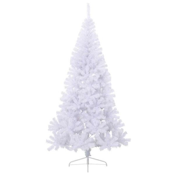 vidaXL Artificial Half Christmas Tree with Stand White 180 cm PVC