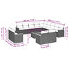 vidaXL 14 Piece Garden Sofa Set with Cushions Black Poly Rattan