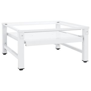 vidaXL Washing Machine Pedestal with Pull-out Shelf White