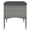 vidaXL 4 Piece Garden Chair and Stool Set Poly Rattan Grey