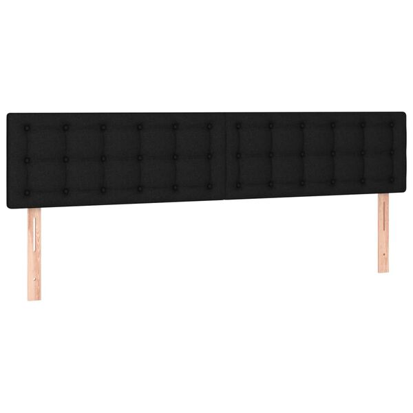 vidaXL LED Headboard Black 160 cm Fabric