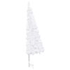 vidaXL Corner Artificial Christmas Tree LEDs&Ball Set White 150 cm PVC