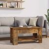 vidaXL Coffee Table Smoked Oak 101x49x52 cm Engineered Wood