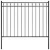 vidaXL Garden Fence Steel 1.81x1.2 m Black