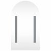 vidaXL Bathroom Mirror Cabinet with LED Light Arched Black 42x13x70 cm