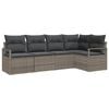 vidaXL Garden Sofa Set 5 pcs Grey Poly Rattan