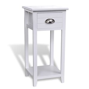 vidaXL Cabinet | White | Paulownia wood, Plywood | 30 x 30 x 63 cm | Cabinet
