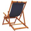 vidaXL Folding Beach Chairs 2 pcs Blue Fabric