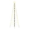 vidaXL LED Christmas Tree with Ground Spikes Warm White 250 cm Iron